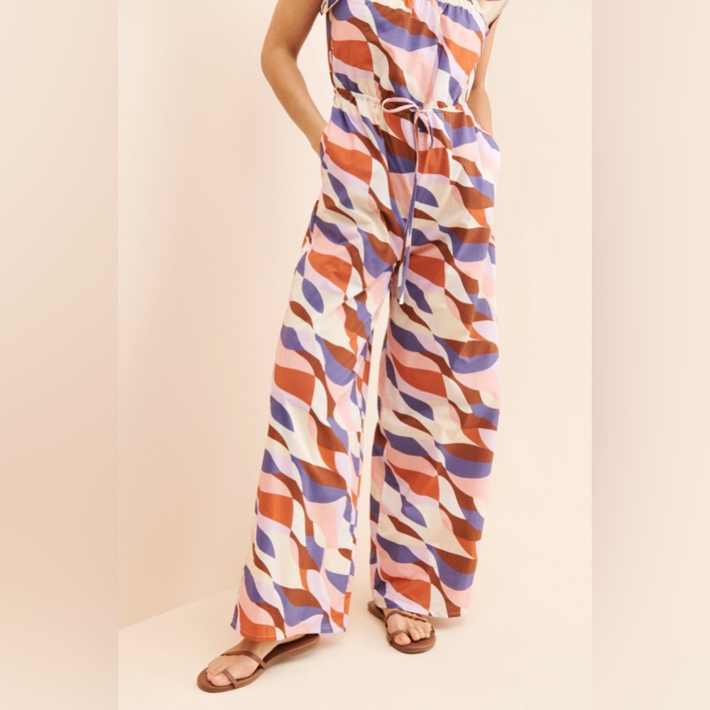 DU PARADIS Abstract Wide Leg Jumpsuit NWT - Picture 4 of 4